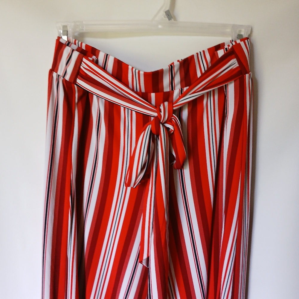 Lane Bryant Womens Waist Tie Pants Size 22/24 Multi Color Stripes - Picture 4 of 6